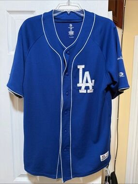LA Dodgers Men’s True Fan Baseball Jersey- Large